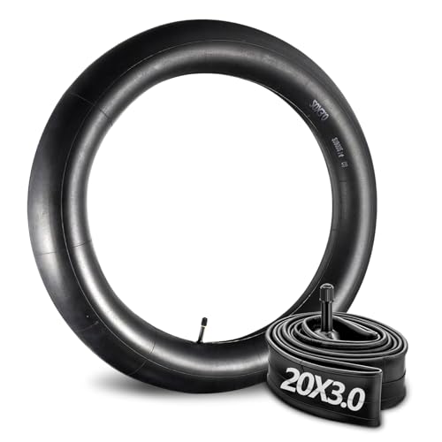 RainFlowwer 2 Pack Fat Tyre Bike Inner Tubes,20 x 3.0 AV32mm Schrader Valve for Mountain Bike Electric-Bike (Inner Tube-20x3.0)