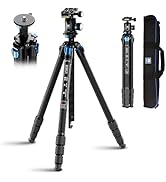 SIRUI AM124 Carbon Fiber Tripod Kits with AM01 Ball Head, Triangular Center Column, Lightweight T...