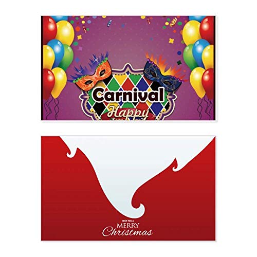 Carte de Noël vintage Carnaval Venise à offrir | Cadeau de vœux rétro original