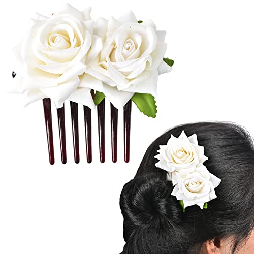 Accesorios de Pinza para el Cabello con Flores de Rosa Artificiales para Mujeres y Niñas miniatura 1