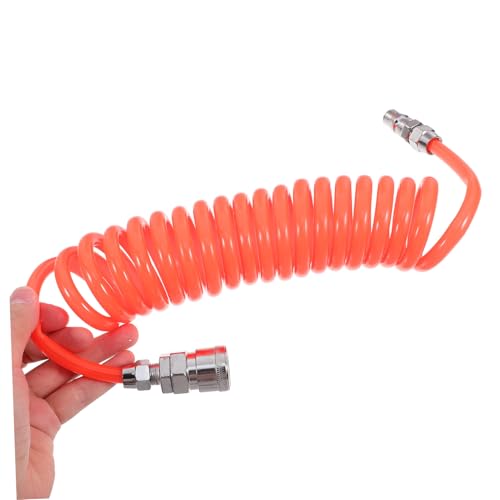 Manguera de PU flexible anti enredos con conectores rápidos para aire comprimido 4