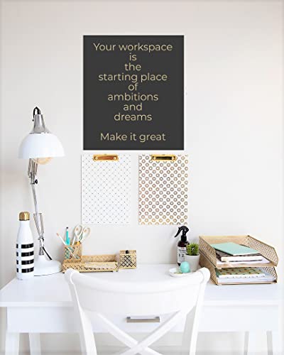 Blu Monaco Office Supplies Gold Desk Accessories For Women-6 Piece Interlocking Stylish Desk Organizer Set- Pen Cup, 3 Accessory Trays, 2 Letter Trays-Gold Office Paper Tray Holder #TOP1