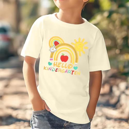 Image of Rollin Into Kindergarten Shirt Boys Girls First Day of Kindergarten T Shirts Little Kids Tee Top