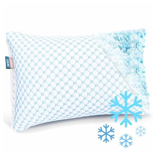 Nestl Cooling Kids Pillow for Sleeping 1 Pack, Luxury Shredded Memory Foam Pillows Kids Size, Adjustable Cold Gel Pillows for Hot Sleepers Supportive Cool Pillow for Side Back Stomach Sleepers