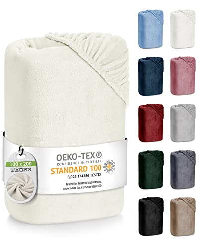 Die Stofftante 100% Baumwolle Spannbettlaken – Extra Tief, Passform Für Doppel- Oder King-Size, In 6 Farben Jordan Jersey