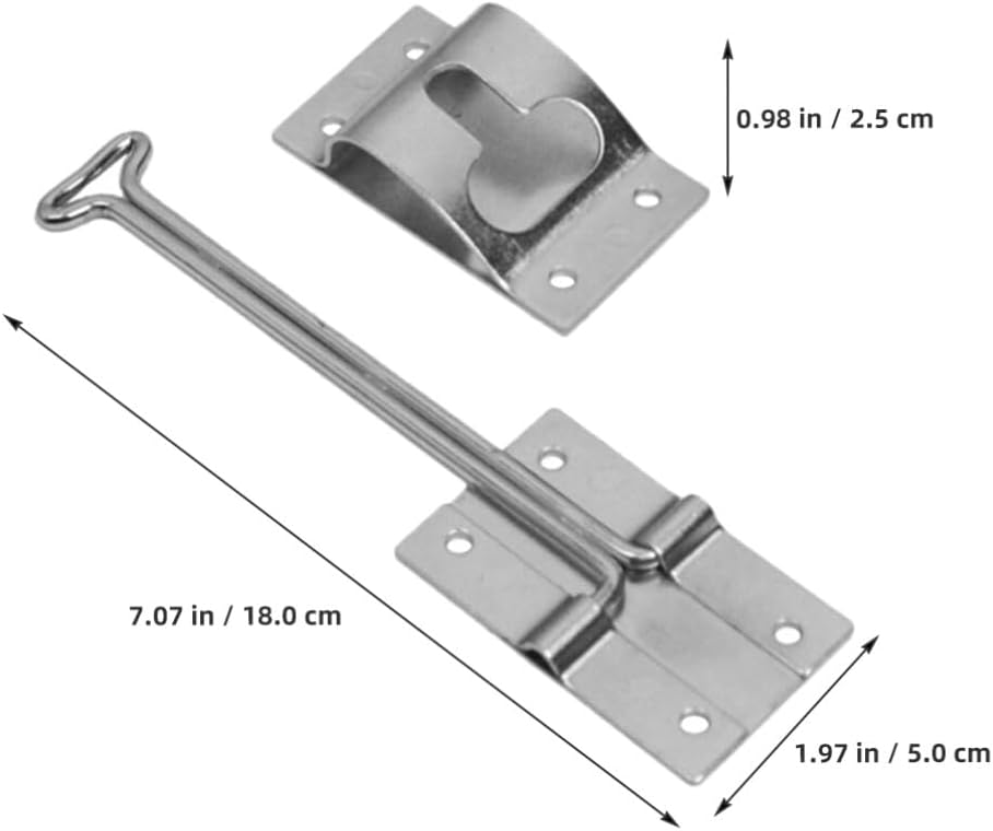 CALLARON 1set Rv Door Latch Hook Metal Trailer Door Holder Extended Design Easy Installation Weather-Resistant for Various Tailgates for Rvs and Cargo Trailers