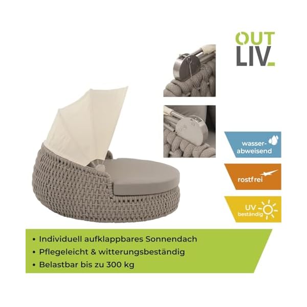 OUTLIV. Loungeinsel Leon mit Dach Beige