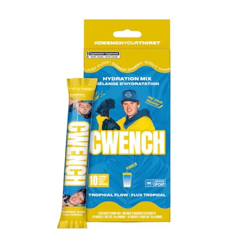 Cwench Electrolyte Hydration Powder Tropical Flow Pineapple Yuzu 10 Count