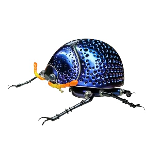 ConGamefun Beetle Bionic Metal Mechanical Model，Finished Version in Purple，Creative Collectible...