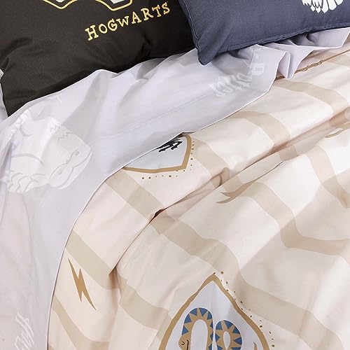 Funda nórdica con botones 100% algodón Modelo Hogwarts Classic Cama de 90 de niños 4