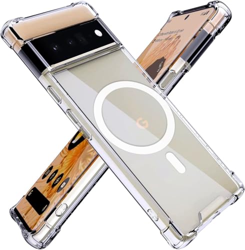 KIOMY Case for Google Pixel 6 proShockproof Bumper Protective Cover Hybrid Design Hard PC Back + Flexible TPU Raised Bezel Slim with Airbag Corners Magnetic Compatible with Magsafe Wireless Charging