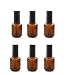 6 PCS 15ml Empty Glass Nail Polish Bottles,Brown Refillable Nail Polish Bottles Containers with Brush Cap for Nail Art