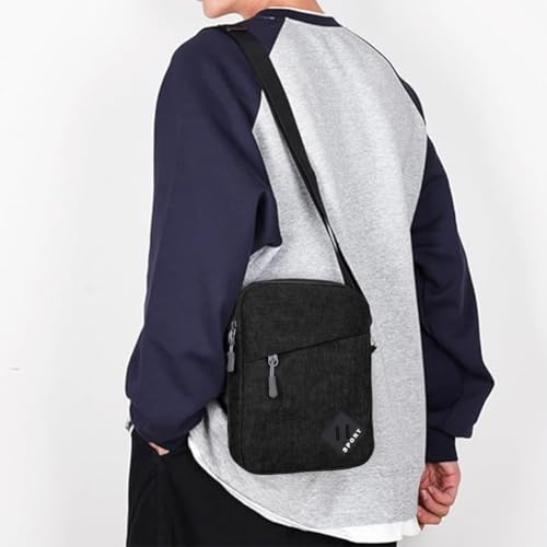 Aucuu Umhängetasche Schultertasche Messenger Bag, Umhängetasche Klein Herren, Oxford Herren Tasche, Herrentasche Zum Umhängen, Handy Schultertasche, Crossbody Handytasche für Arbeit Reise Alltagsleben
