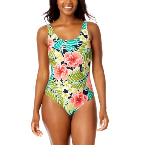 Hurley Women's UPF 50+ Sun Protection Floral One Piece Swimsuit