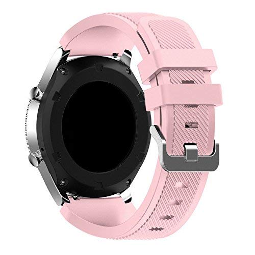 Minggo Bands For Samsung Gear S3 Frontier/Classic Watch Silicone Bracelet, Sports Silicone Band Strap Replacement Wristband For Samsung Gear S3 Frontier/S3 Classic/Galaxy Watch 46Mm(Baby Pink) #TOP1