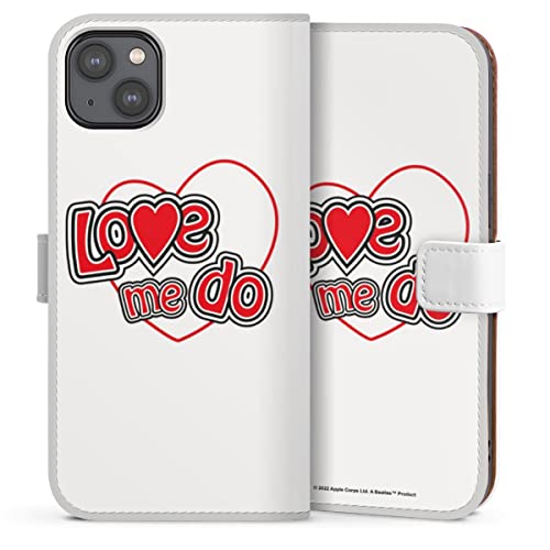 DeinDesign Etui Compatible avec Apple iPhone 14 Plus Etui Folio Etui magnetique Love Me Do The Beatles Musique - Les Beatles, Paul McCartney, John Lennon, RIngo Starr, George Harrison DeinDesign Etui Compatible avec Apple iPhone 14 Plus Etui Folio Etui magnetique Love Me Do The Beatles Musique