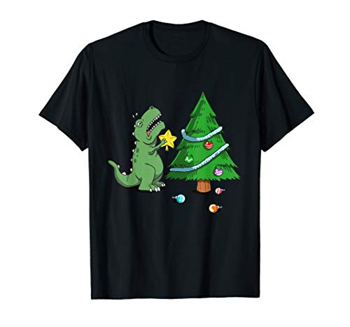 Funny Struggle Is Real Dinosaur Christmas Tree Star T-Shirt