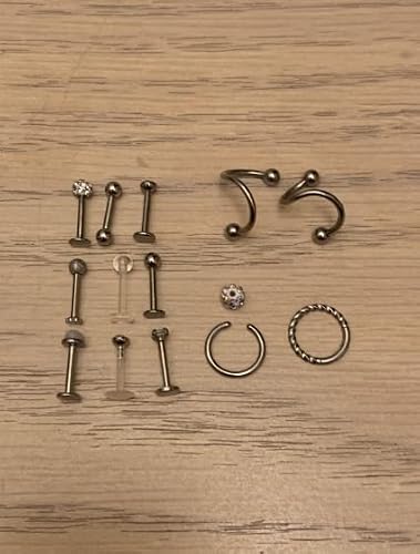 Briana Williams 16G Tragus Piercing Jewerly Surgical Steel Cartilage Earring Helix Piercing Jewerly Lip Rings Medusa Monroe Piercing Jewelry Stud Earrings For Tragus Jewelry #TOP1