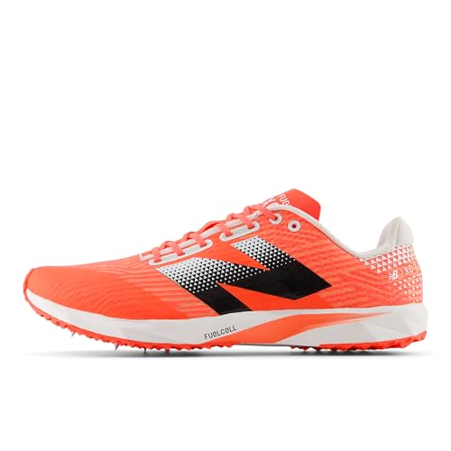 New Balance Unisex-Adult FuelCell XC7 V5 Running Shoe, Urgent Red/Black/White, Men 14 M/Women 15.5 W