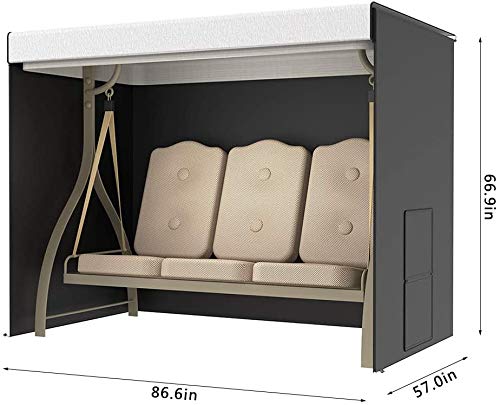 Newsoul 3 Seater Swing Cover Waterproof Windproof Anti-Uv Heavy Duty Fabric Hammock Glider Cover With Side Pocket For Outdoor Garden #TOP7