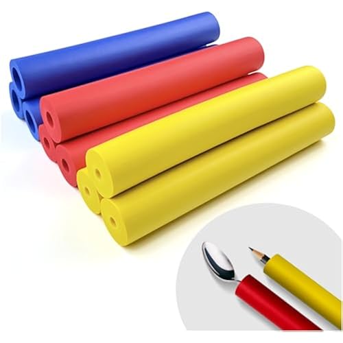 9pcs Foam Grip Tubing Adaptive Utensils Grip Tubing, Built up Grip Aid for Utensils, Tools and Pens for Elderly, Arthritic, Handicapped
