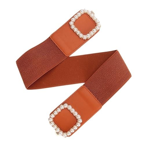 Waist Belt For Women With Wide Waistband Decoration Elastic Pearls Matching Skirts Dresses Versatile Belts