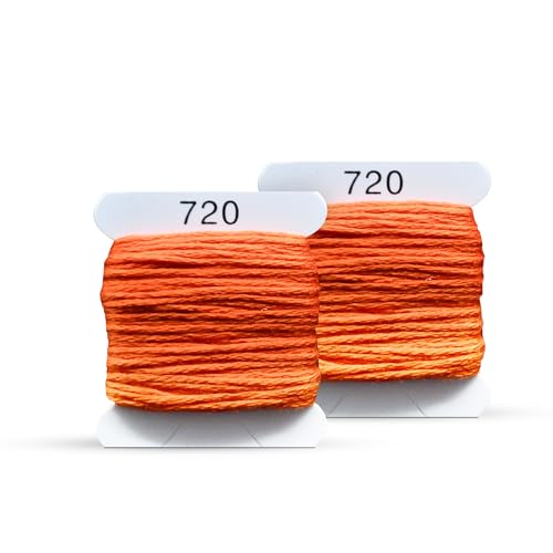 Image of Embroidery Floss Kit and Refills - Cotton Threads - DMC Color Coding for Cross Stitch, String Crafts, Friendship Bracelets