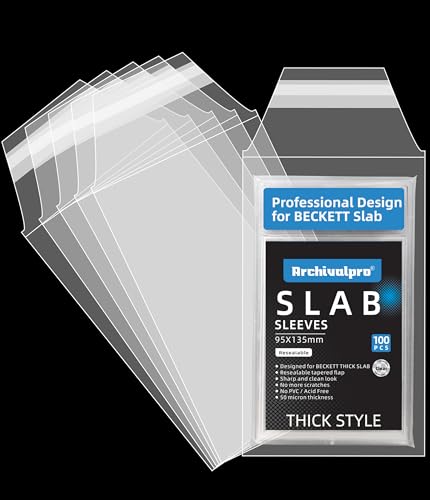100 Pack PSA Slab Sleeves - Plastic Sleeve for Graded Card Sleeves