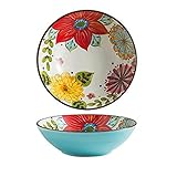 Ensaladeras Plato profundo de cerámica, Size : Small)