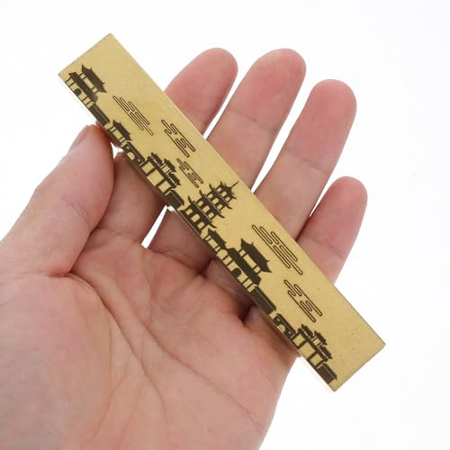 Pisapapeles de latón dorado rectangular para caligrafía y pintura de diseño antiguo 3