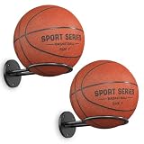 jockcaras Support Mural pour Ballon de Basket, Noir – Support d’Exposition pour Ballon, Dé...