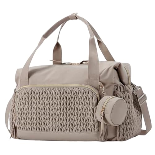 Perodlly Bolsa para pañales, bolsa de hospital de maternidad de gran capacidad con compartimento y estuche para chupete para viajes al hospital.