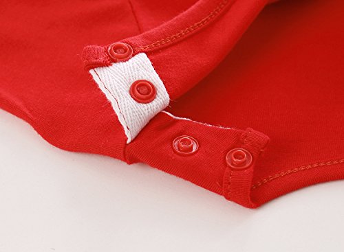 Baby Girls Clothes Set 2 Piece Long Sleeve Ladybug Pattern Infant Outfits (12-18 Months) Red #TOP4
