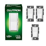 Lutron Diva LED+ Dimmer Light Switch for Dimmable LED, Halogen, and Incandescent Bulbs, 150 Watt, Single-Pole or 3-Way, DVCL-153P-WH-3-A, White, 3 Pack