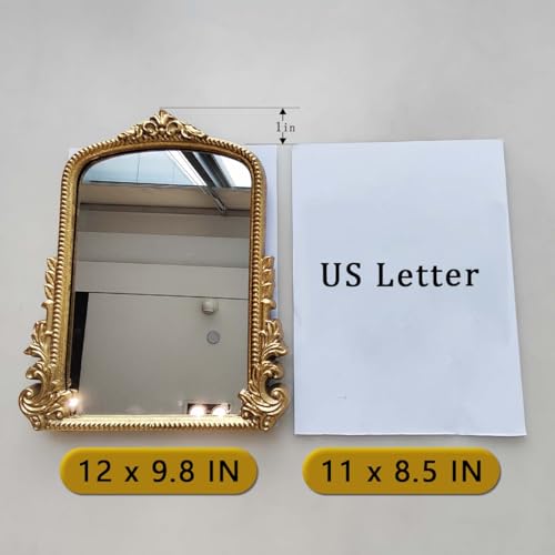 Willannals Vintage Makeup Mirror, Vanity Desk Mirror Antique Traditional Tabletop Mirrors, Standing, Hang or Wall Mounted, Adjustable Dress-up Mirrors, Silver Decor for Living Room,Bedroom