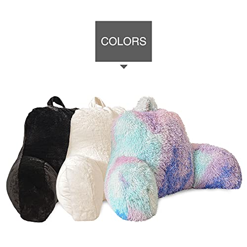 Btargot Reading Pillow Bed Wedge Large Adult Backrest Lounge Cushion With Arms | Back Support For Sitting Up In Bed Blue And Purple #TOP5