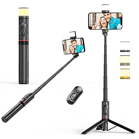 COLORLIZARD CellphoneTripod with Remote, Aluminum Alloy Selfie Stick Tripod, Best Foldable Mini Extendable Tripod Stand 270° Rotation Compatible with iPhone/Android Travel Essentials (Gold) Cover
