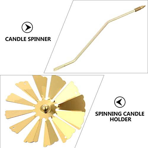 Decorative Candlestick Holder Christmas Candle Holder Rotary Tea Light Candle Holder Golden Angle Candlestick Christmas Rotating Candlestick For Home Candle Holder #TOP4
