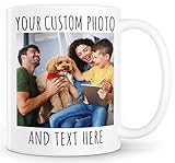 Obizan Custom Coffee Mug with Photo, Text, or Logo | Personalized Ceramic Mug 11oz | Customizable Gift for Men, Women | Unique Gift for Birthdays, Holidays, Christmas | White