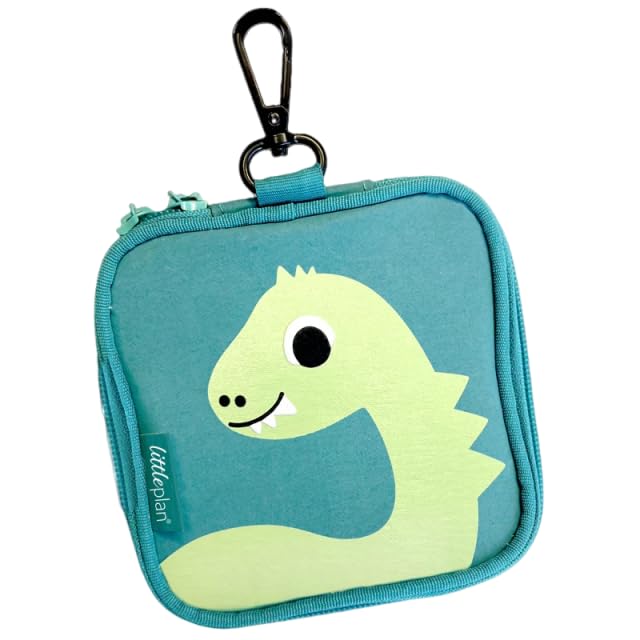 Littleplan littlebag Dino Erste-Hilfe-Tasche für Babys und Kinder 34 Teile mit 10 seitigem Notfall Heft