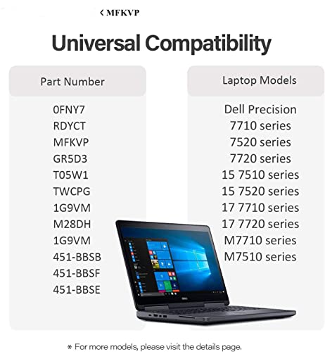 Batterie portable Dell Precision M7510 M7710 résout les coupures - 6