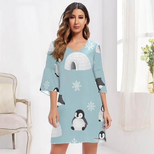 Robe trapèze pingouins mignons pour exprimer votre douce originalité