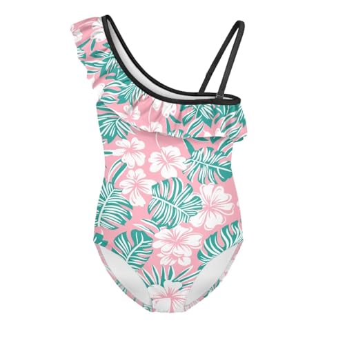 Image of Girls Swimsuit One Piece Ruffle Swimsuit Non-Slip Straps UPF 50+ for Girls Size 3-14 Years
