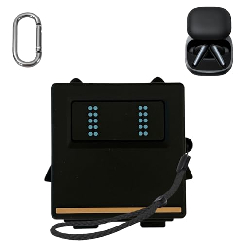 For Anker Soundcore Liberty 5 �P�[�X �J�o�[ �yHUKWIMO�z �J���r�i�t��+�X�g���b�v�t�� �ϏՌ� �h�� �h�o �����[�d�\ �S�ʕی� �L�Y�h�~ Soundcore Liberty 5�Ή� [�u���b�N���{�b�g]