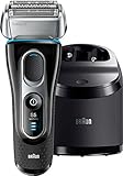 Braun Electric Razor for Men - Series 5 5197CC Electric Shaver with Precision Trimmer - Black - Rechargeable, Wet & Dry, Clean & Charge Station and Travel Case