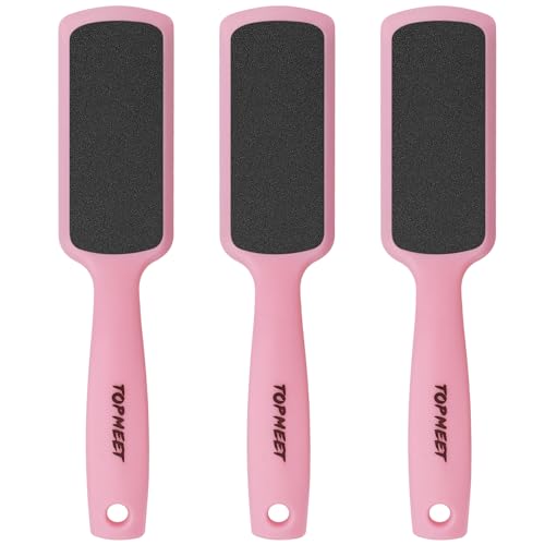 Topmeet Foot File for Dead Skin - Dual Sided Foot Rasp Callus Removers, Professional Pedicure Tool for Soft, Smooth Feet (Pink)