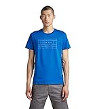G-STAR Raw Mens Premium Graphic Multipack T-Shirt, Graphics: Lapis Blue/Granite, X-Large US
