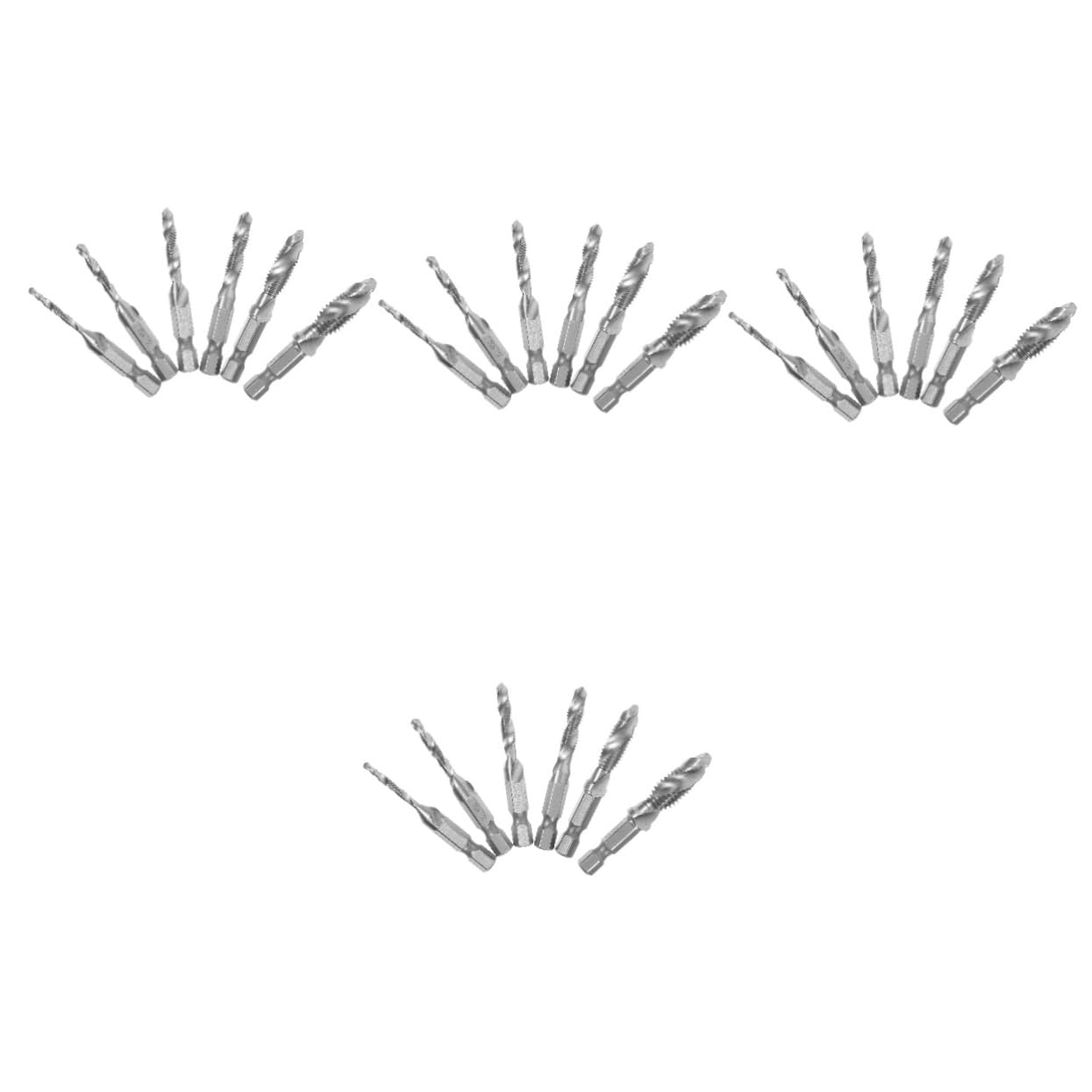 Homoyoyo 4juegos Broca De Perforación Multifuncional Alta Velocidad Para Taladrar y Roscar Incluye Brocas De Diversos Diámetros Para Trabajos De Carpintería y Mecánica