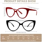 Progressive Multifocus Reading Glasses for Women Blue Light Blocking Spring Hinge Cat Eye Computer Multifocal Readers