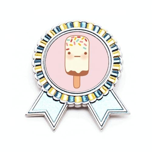Badge à épinglette avec expression faciale en métal taille M